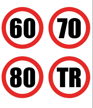 STIKER 60 70 80 90 TR REFLEKTIF UCLU